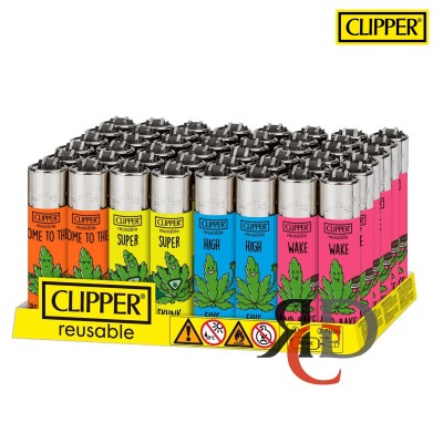 CLIPPER LIGHTER PRINTED 48CT/ DISPLAY - RISE UP